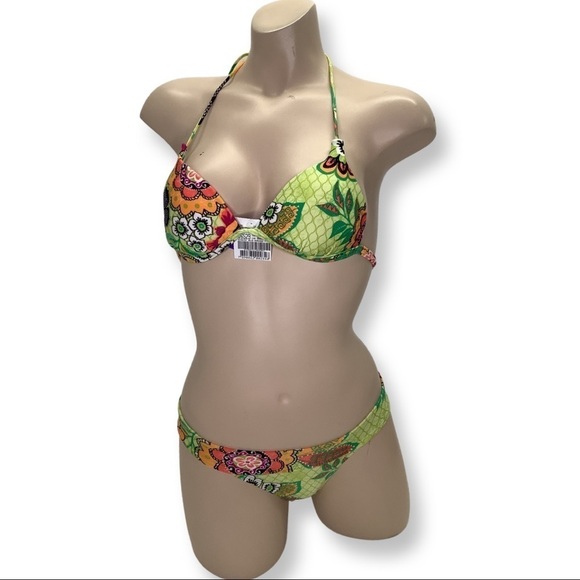 Recco Brazilian bright floral print bikini New With Tags - Picture 1 of 6